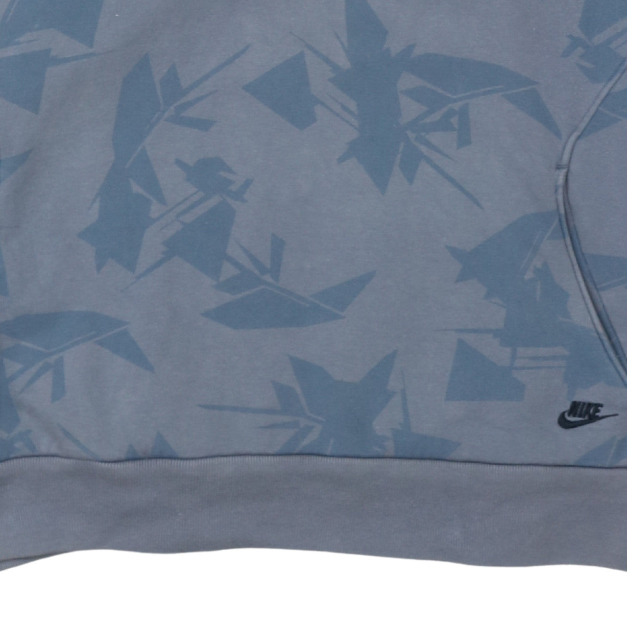 Nike Mens Blue Graphic Print Pullover Hoodie XL