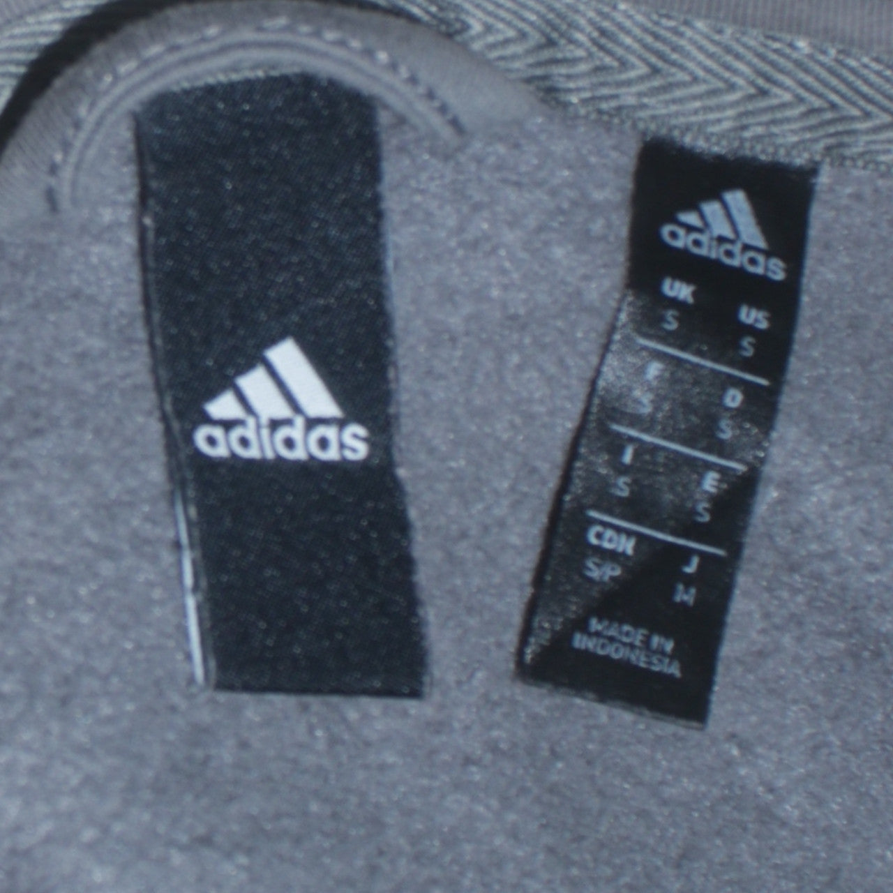 Adidas Men's Grey Full Zip Hoodie Size S Sports Fleece Jacket