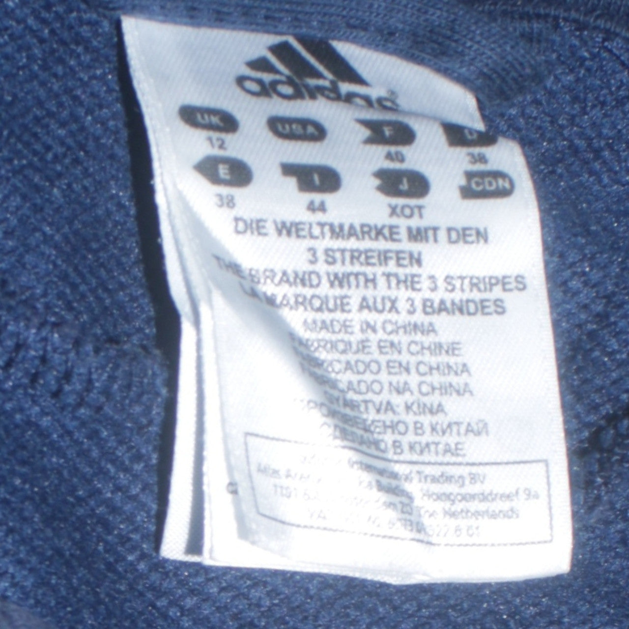 Adidas Women Navy Blue Full Zip Hoodie Size 12 Classic Sportswear