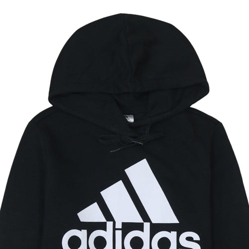 Adidas Women’s Black Pullover Hoodie L 16-18 Logo Sweatshirt