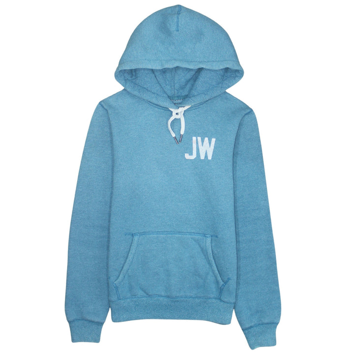 Jack Wills Women's Blue Pullover Hoodie UK 8 JW Logo Casual Sweatshirt
