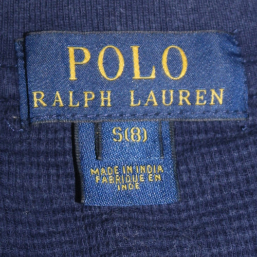 Ralph Lauren Boys Blue Cotton 1/4 Zip Jumper Size 8 Years