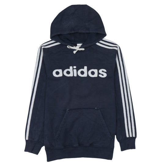 Adidas Men’s Navy Blue Pullover Hoodie Size S Logo Graphic Cotton Blend