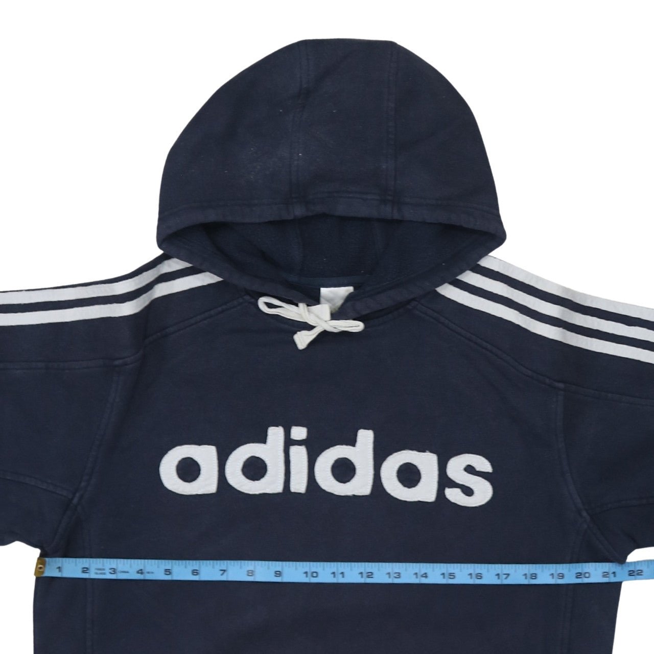 Adidas Men’s Navy Blue Pullover Hoodie Size S Logo Graphic Cotton Blend