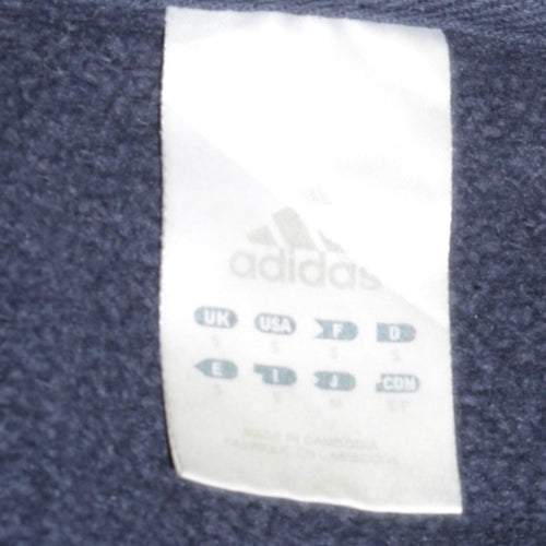 Adidas Men’s Navy Blue Pullover Hoodie Size S Logo Graphic Cotton Blend