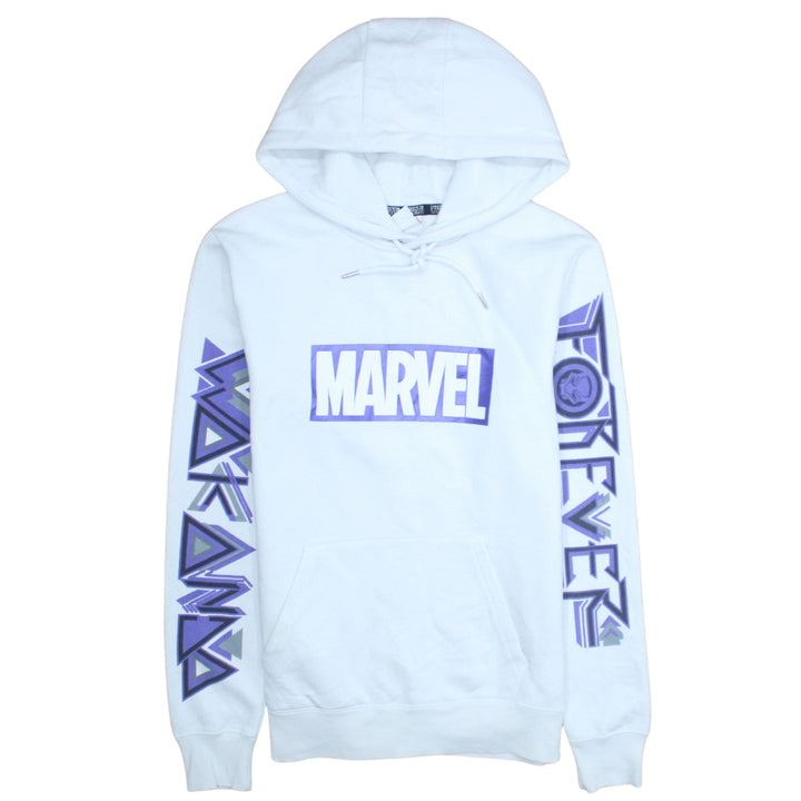 Marvel Unisex White XS Pullover Hoodie Graphic Print Black Panther