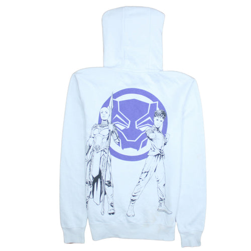 Marvel Unisex White XS Pullover Hoodie Graphic Print Black Panther