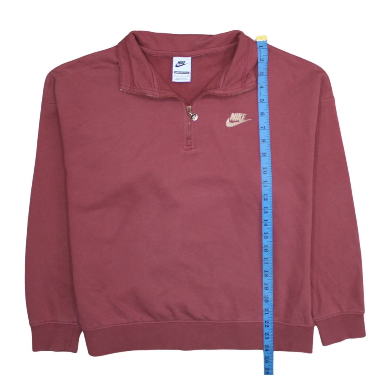Nike Women's Pink 1/4 Zip Oversized Sweatshirt Size S