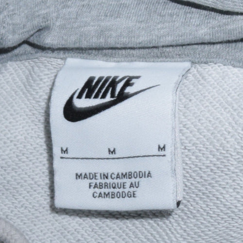 Nike Men's Grey Pullover Hoodie M Regular Fit Sportswear