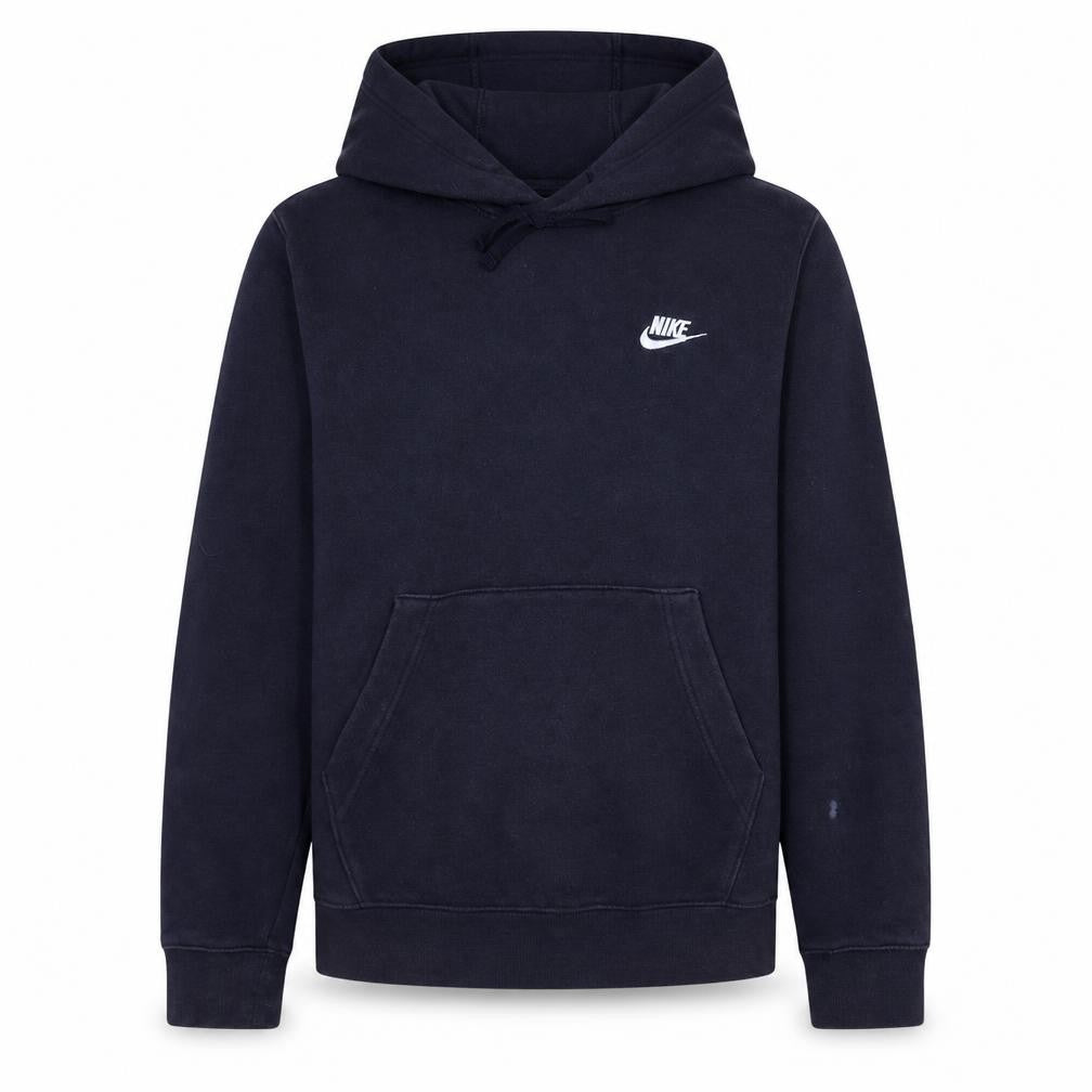Front view of Nike women’s navy blue xs pullover hoodie sweatshirt