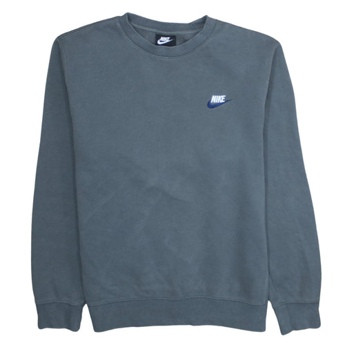 Nike Men's Blue Small Pullover Crew Neck Fleece Sweatshirt