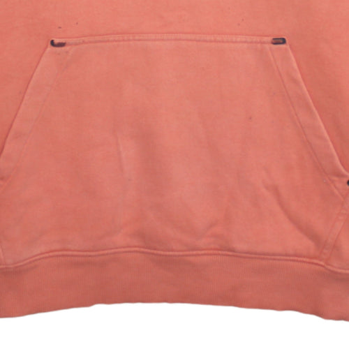 Ellesse Womens Orange Hooded Pullover Hoodie UK 12 Cotton Blend