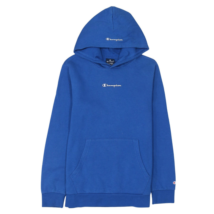 Champion Boys Blue Pullover Hoodie 13-14 Years Logo Fleece Sweatshirt
