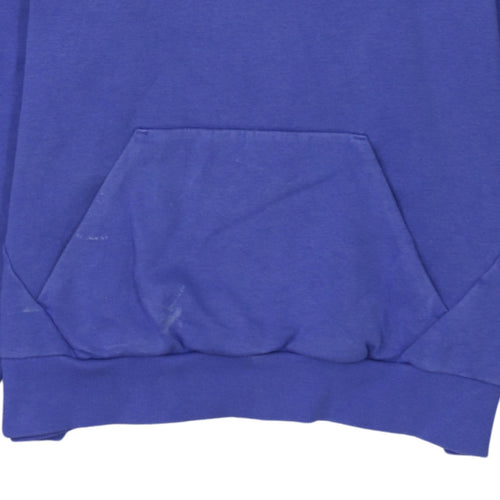 Puma Women Blue Hooded Pullover Hoodie Size 16 Logo Print