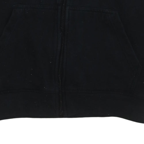Kappa Men’s Black Full Zip Hoodie Size L Fleece Logo Hooded Sweatshirt