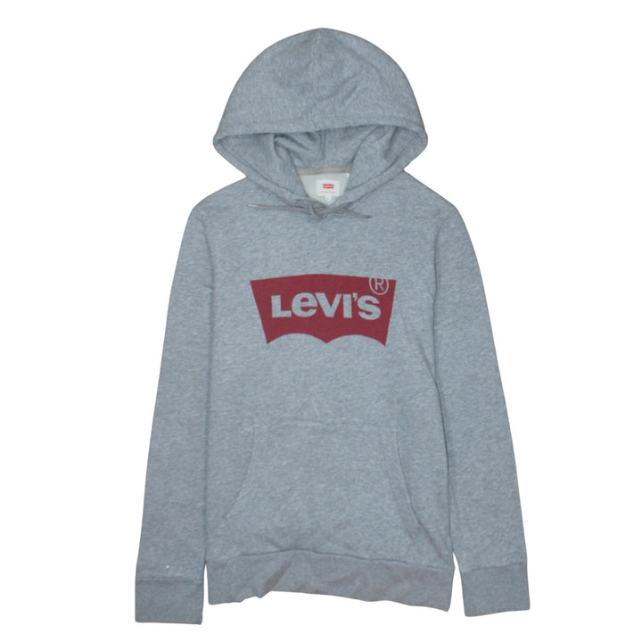 Levi's Men's Grey Pullover Hoodie Size S Classic Logo Fleece