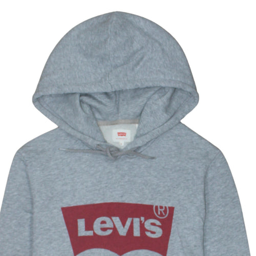 Levi's Men's Grey Pullover Hoodie Size S Classic Logo Fleece