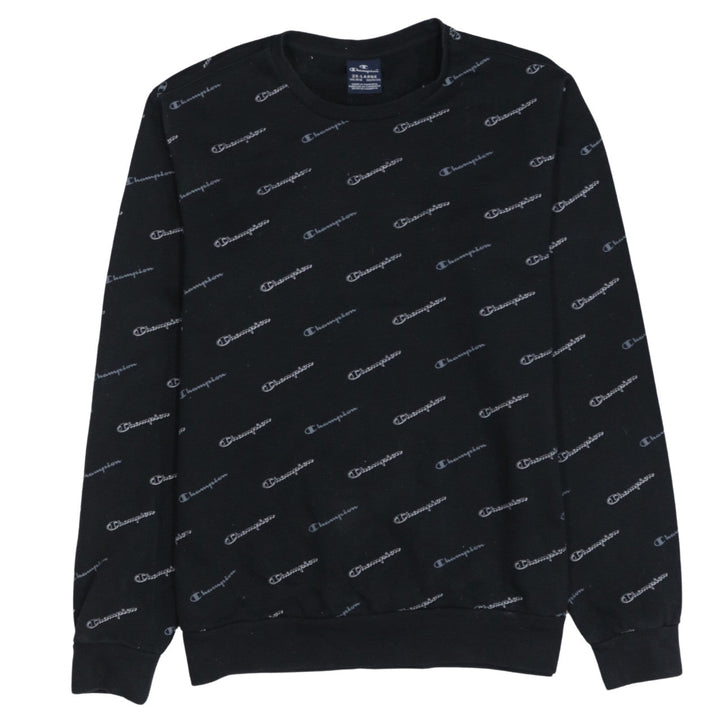 Champion Boys Black Logo Pullover Sweatshirt 2XL 15-16 Years