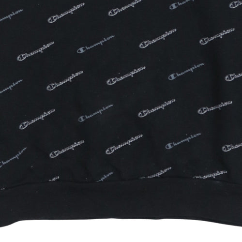 Champion Boys Black Logo Pullover Sweatshirt 2XL 15-16 Years