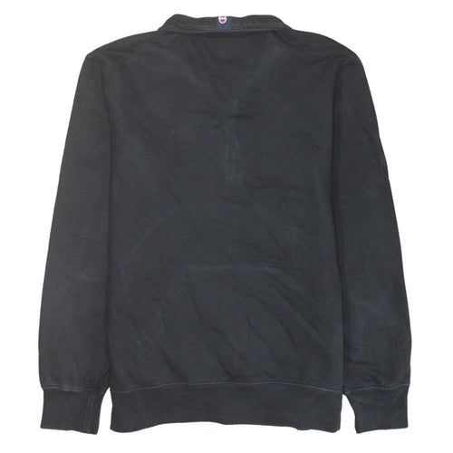 Champion Mens Black Medium 1/4 Zip Fleece Sweatshirt