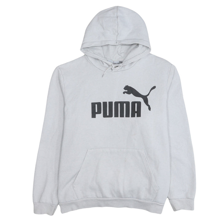 Puma Men's Grey 2XL Pullover Logo Hoodie Sweatshirt