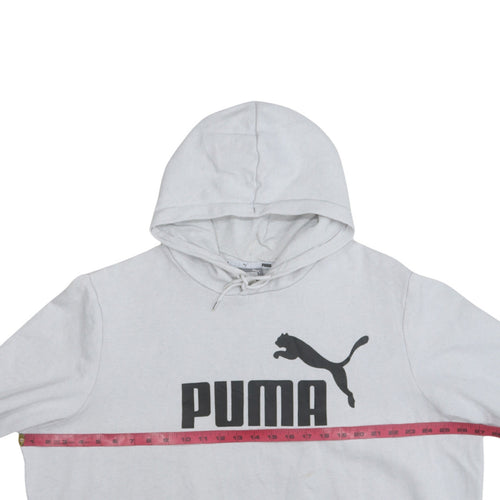 Puma Men's Grey 2XL Pullover Logo Hoodie Sweatshirt