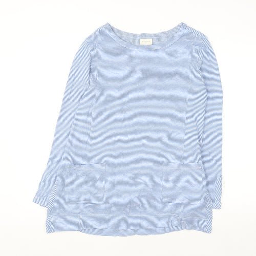 Poetry Womens Blue Striped Knit Tunic Jumper UK 10