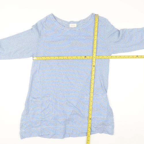 Poetry Womens Blue Striped Knit Tunic Jumper UK 10