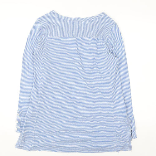 Poetry Womens Blue Striped Knit Tunic Jumper UK 10