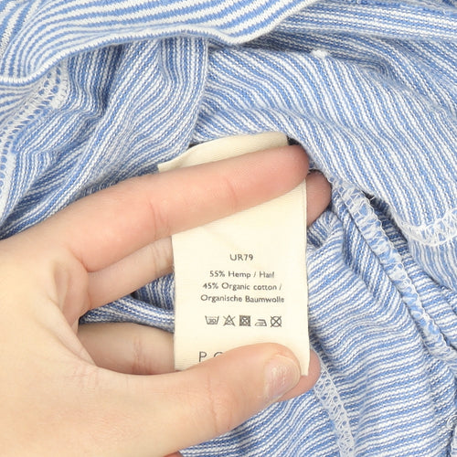 Poetry Womens Blue Striped Knit Tunic Jumper UK 10