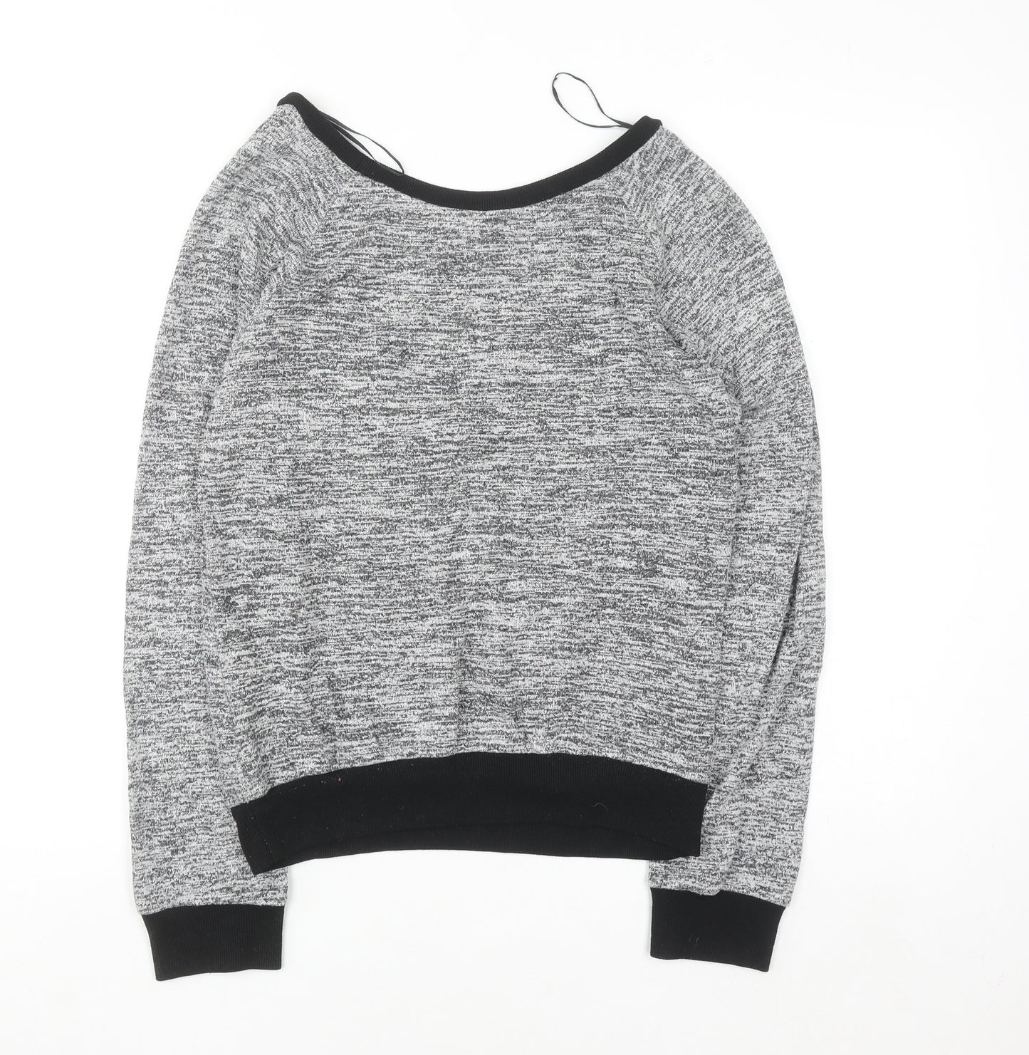 Select Womens Grey Knit Zip Detail Raglan Jumper Size M
