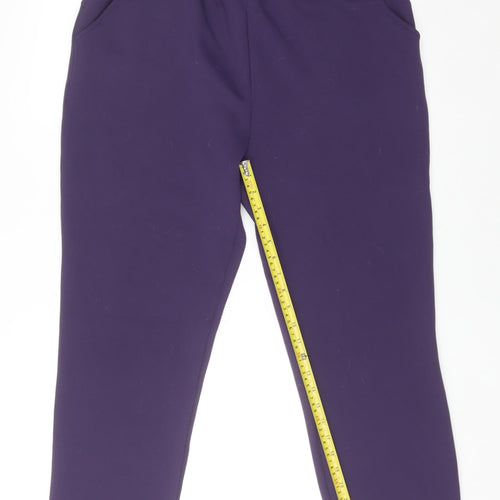 32 Degrees Heat Womens Purple Jogger Trousers L Elastic Waist Thermal