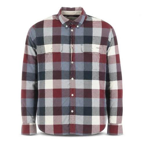 French Connection Men's Multicoloured Check Cotton Button-Up Shirt S