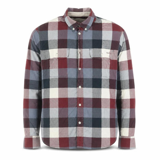 Front view of French Connection Men's Multicoloured Check Cotton Button-Up Shirt S