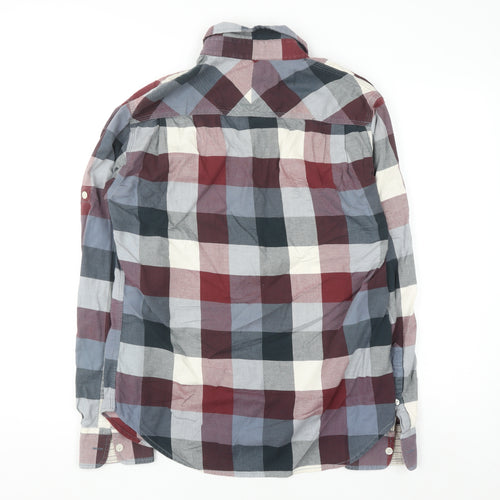 French Connection Men's Multicoloured Check Cotton Button-Up Shirt S