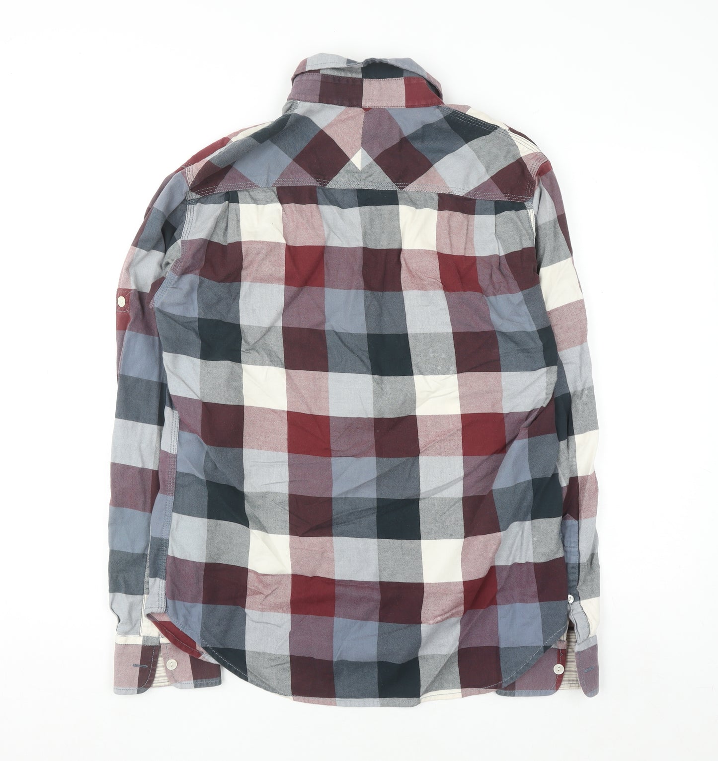 French Connection Men's Multicoloured Check Cotton Button-Up Shirt S