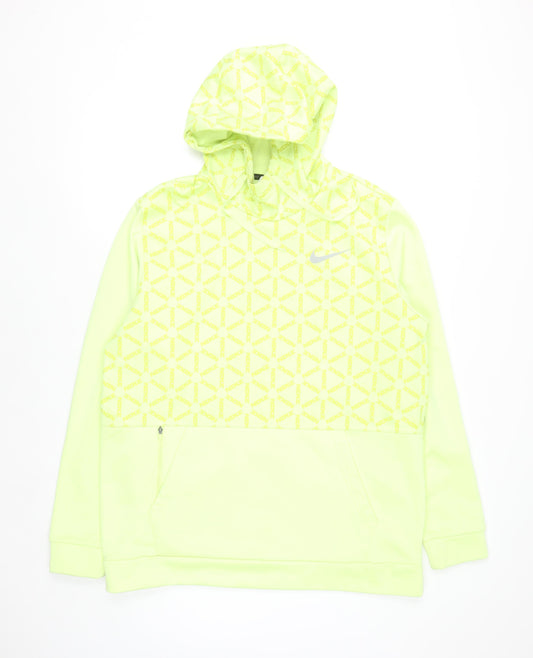 Nike Women's Lime Green Therma-Fit Pullover Hoodie Size L