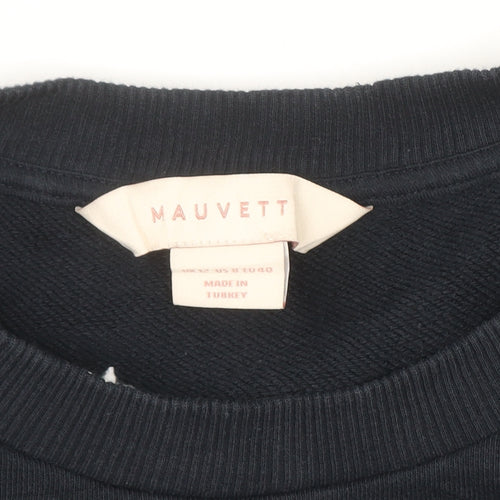 Mauvett Women Navy Blue Star Print Cotton Sweatshirt Size 12