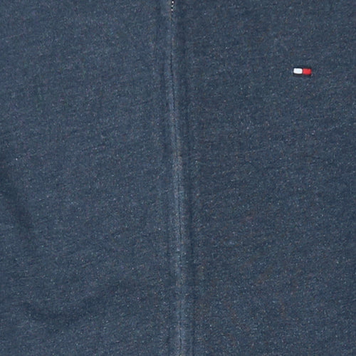 Tommy Hilfiger Men Blue Full Zip Hoodie Size S Classic Fit