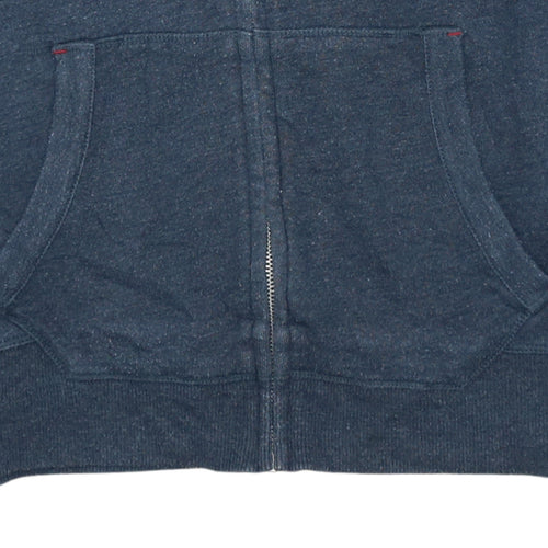 Tommy Hilfiger Men Blue Full Zip Hoodie Size S Classic Fit
