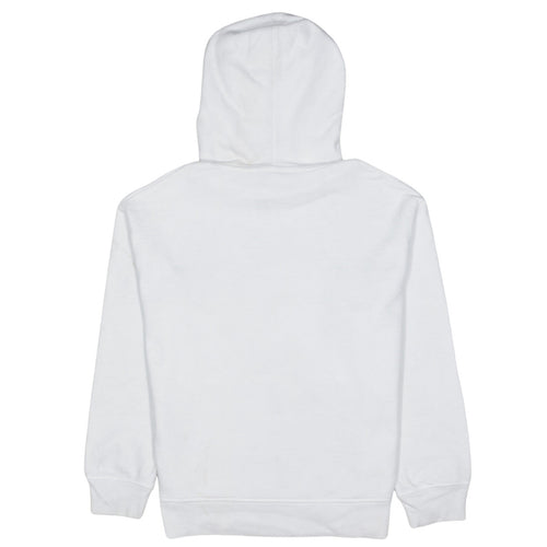 Levi's Women White Small Pullover Hoodie with Logo Print