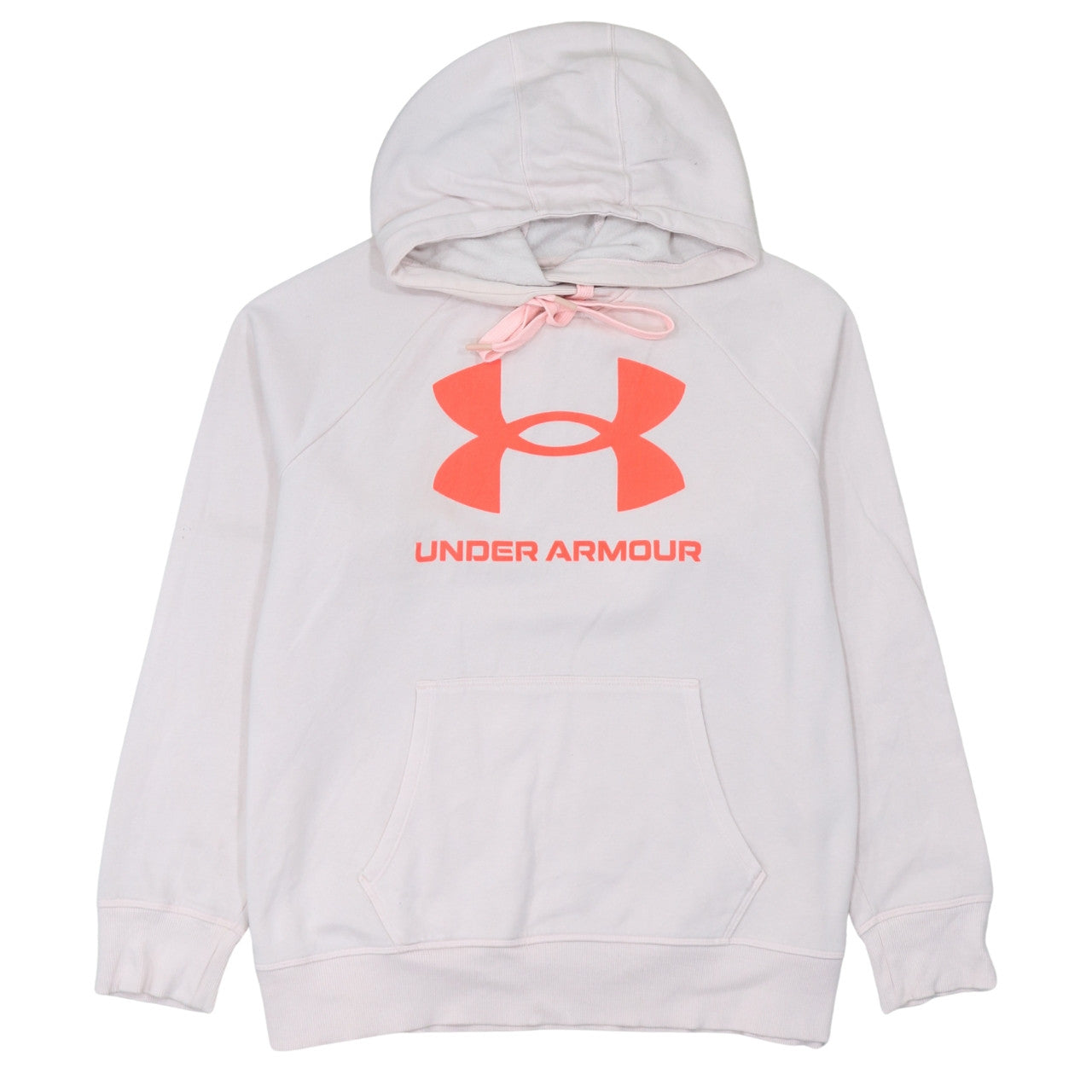 Under Armour Womens Pink Logo Hoodie XL Relaxed Fit Pullover