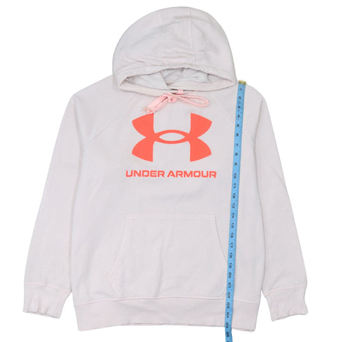 Under Armour Womens Pink Logo Hoodie XL Relaxed Fit Pullover