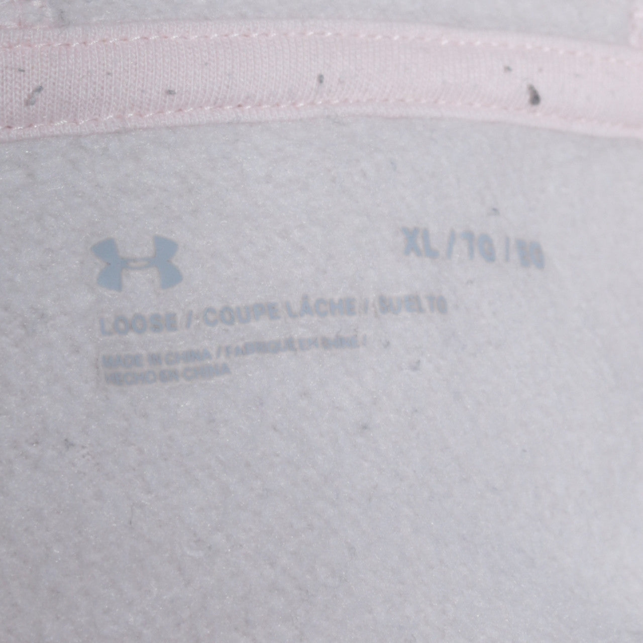 Under Armour Womens Pink Logo Hoodie XL Relaxed Fit Pullover