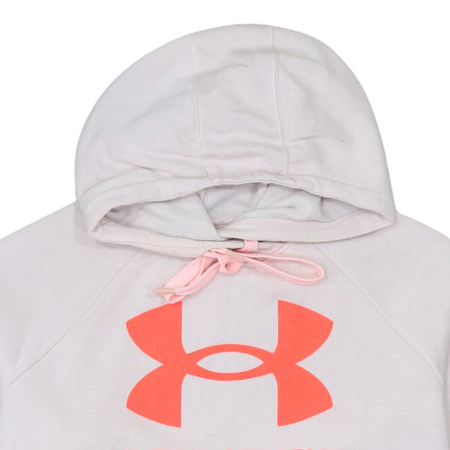 Under Armour Womens Pink Logo Hoodie XL Relaxed Fit Pullover