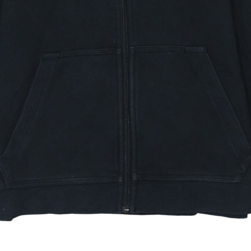 Nike Boys Black Full Zip Hoodie Size L 147-158 cm Cotton Blend