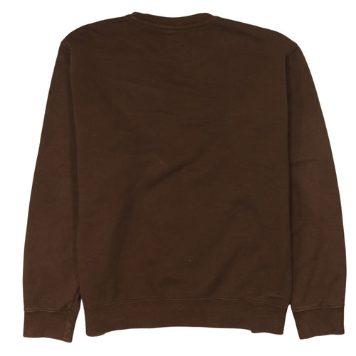 Nike Women Brown XL Pullover Sweatshirt Crew Neck Cotton Blend Logo