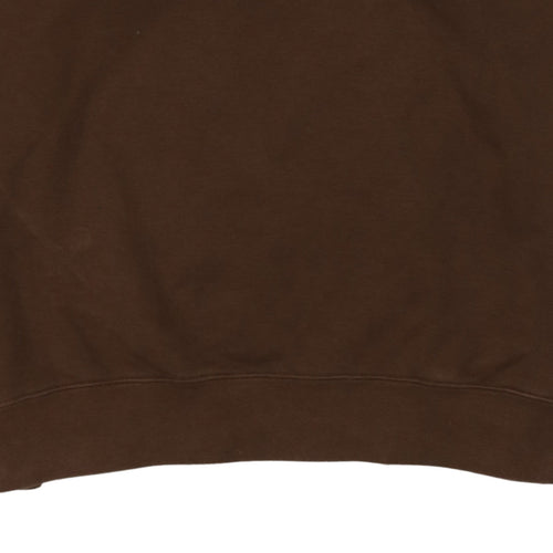 Nike Women Brown XL Pullover Sweatshirt Crew Neck Cotton Blend Logo