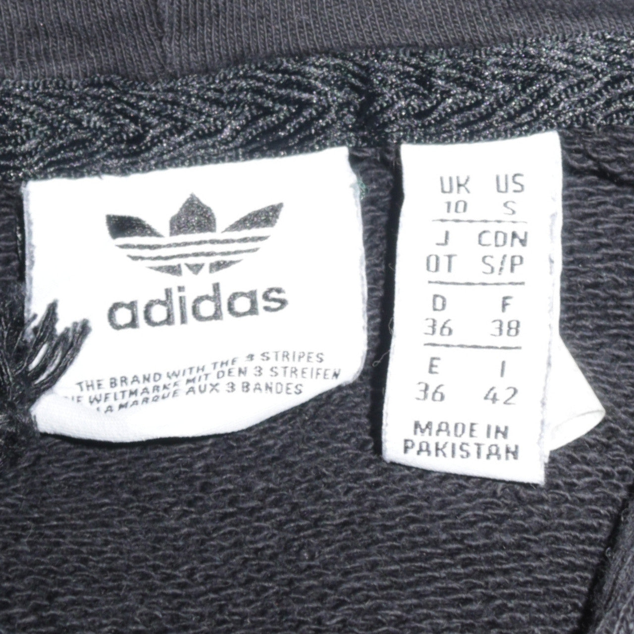 Adidas Womens Black Pullover Hoodie Size 10 Logo Hooded Sweatshirt