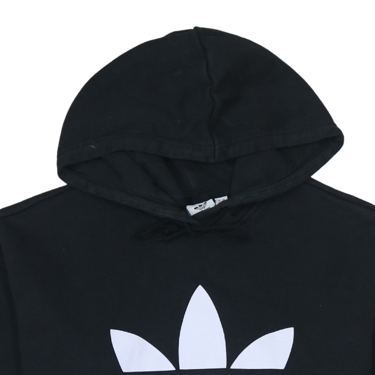 Adidas Womens Black Pullover Hoodie Size 10 Logo Hooded Sweatshirt
